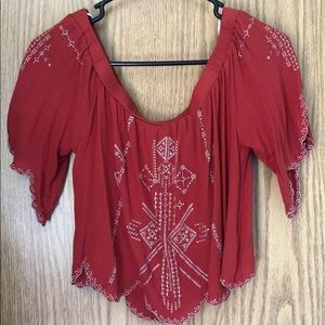 Off the shoulder/crop top shirt!